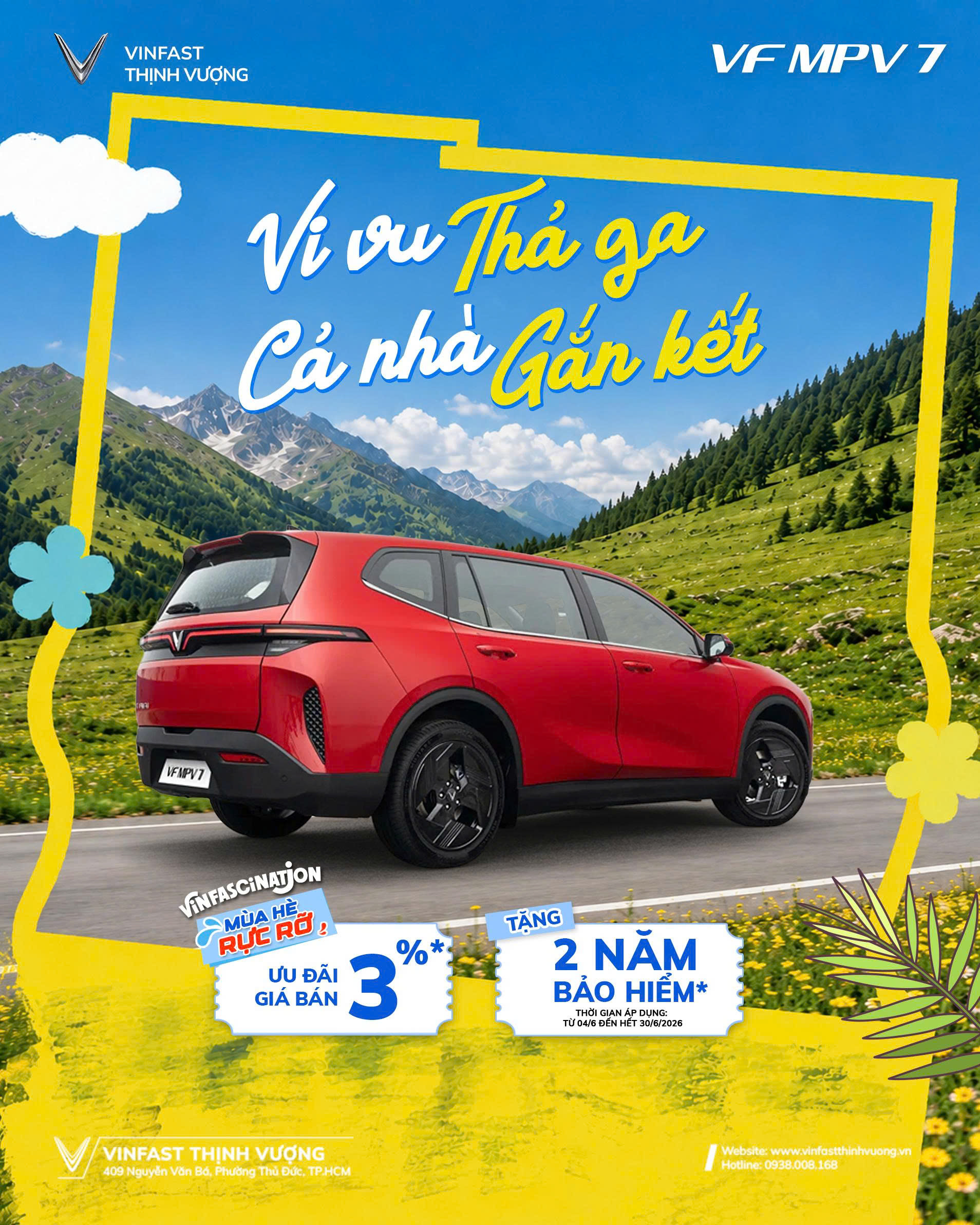 VI VU THẢ GA, CẢ NHÀ GẮN KẾT CÙNG VF MPV 7
