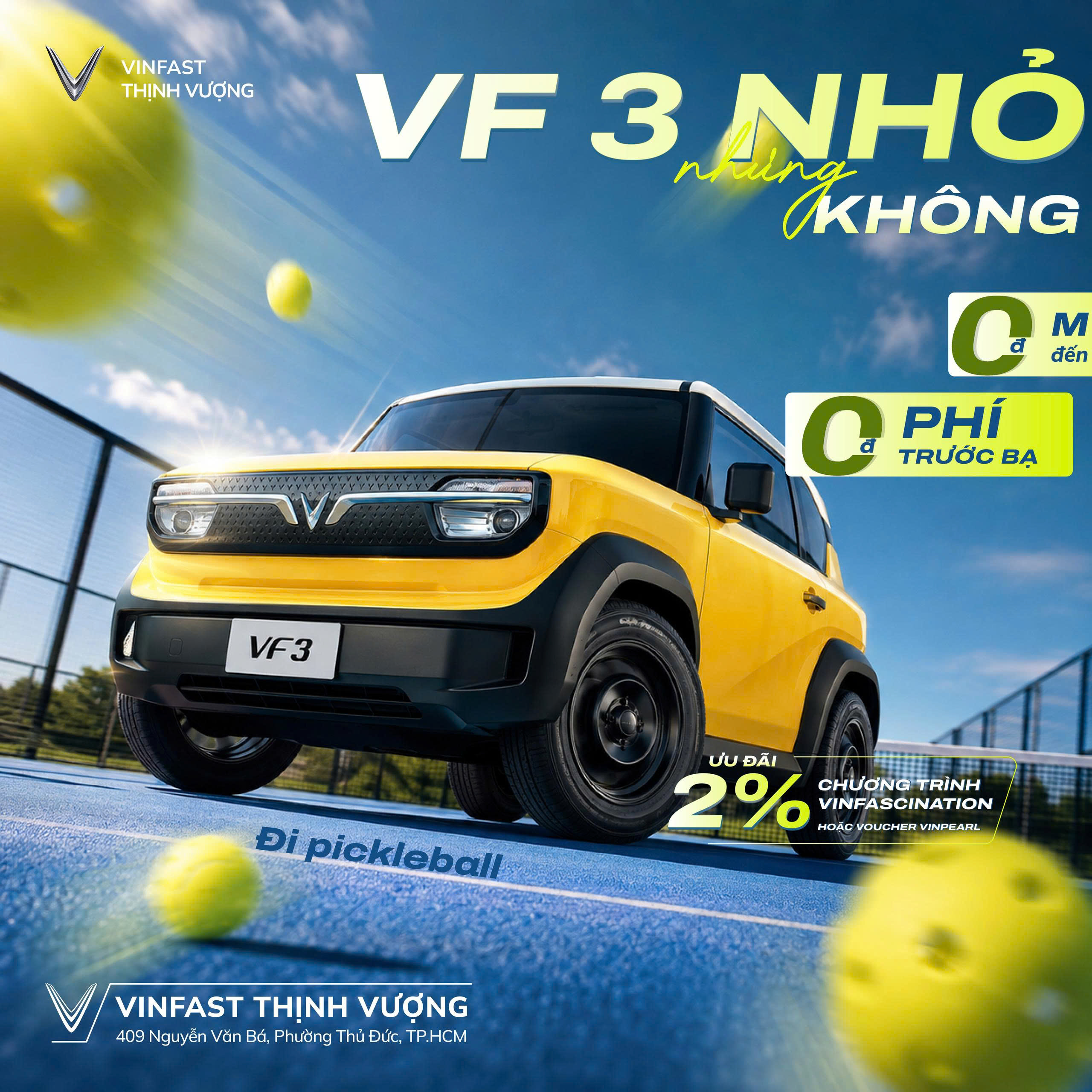 VF 3 NHỎ GỌN NHƯNG KHÔNG HỀ NHẠT